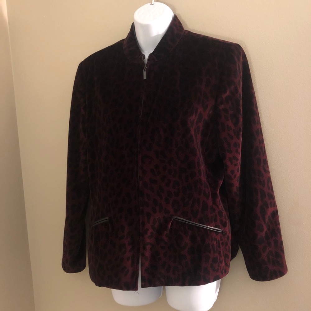 Vintage Cheetah Print Suede Jacket